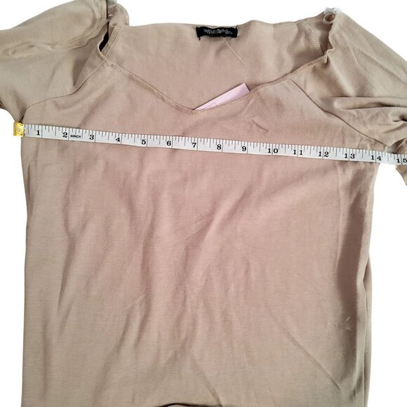Wild Fable Elegant Taupe hue Long Sleeve Top Soft and breathable fabric  Size XS - Picture 5 of 7